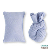 Knit Ribbed Stretchy Wrap with Pillow SR055 | NB | Steel Blue